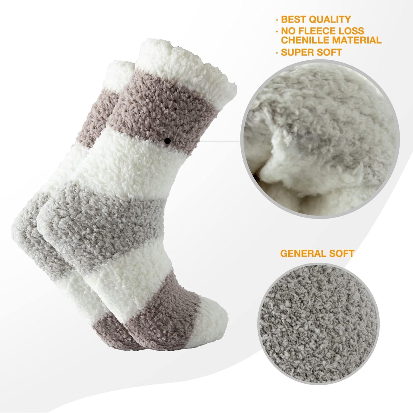 Fuzzy Socks for Women with Grips Plush Fuzzy Socks Sleep Cozy Socks Sleep Socks Winter Soft Fluffy Socks